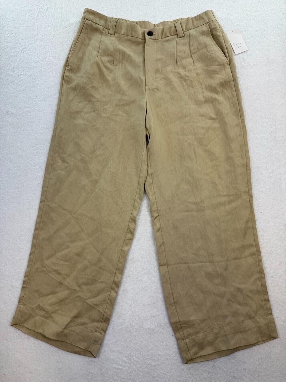 NWT A New Day Women's Beige High-Rise Straight Trousers Size 16 - Picture 3 of 11